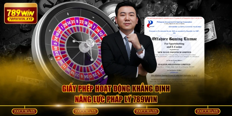 Giấy phép hoạt động khẳng định năng lực pháp lý 789WIN